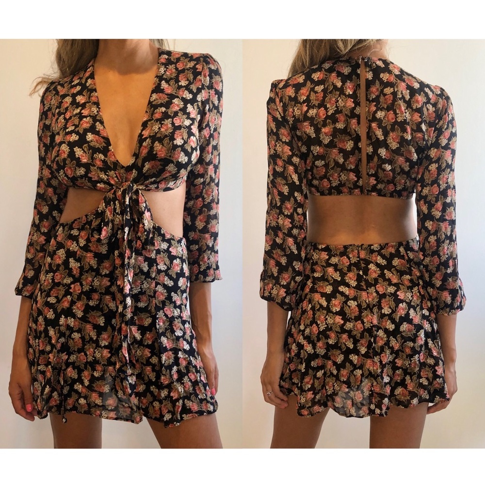 Reformation Cut Out Floral Dress | Romper